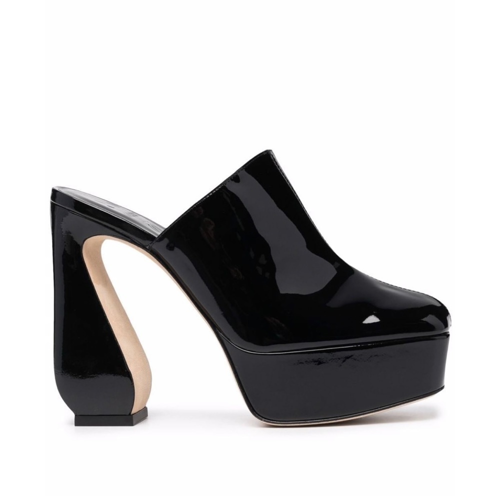 Si Rossi by Sergio Rossi Patent Leather Heeled Mules
